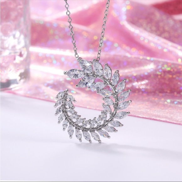 New 925 Silver Beautiful Diamond Necklace - Picture 15 of 15